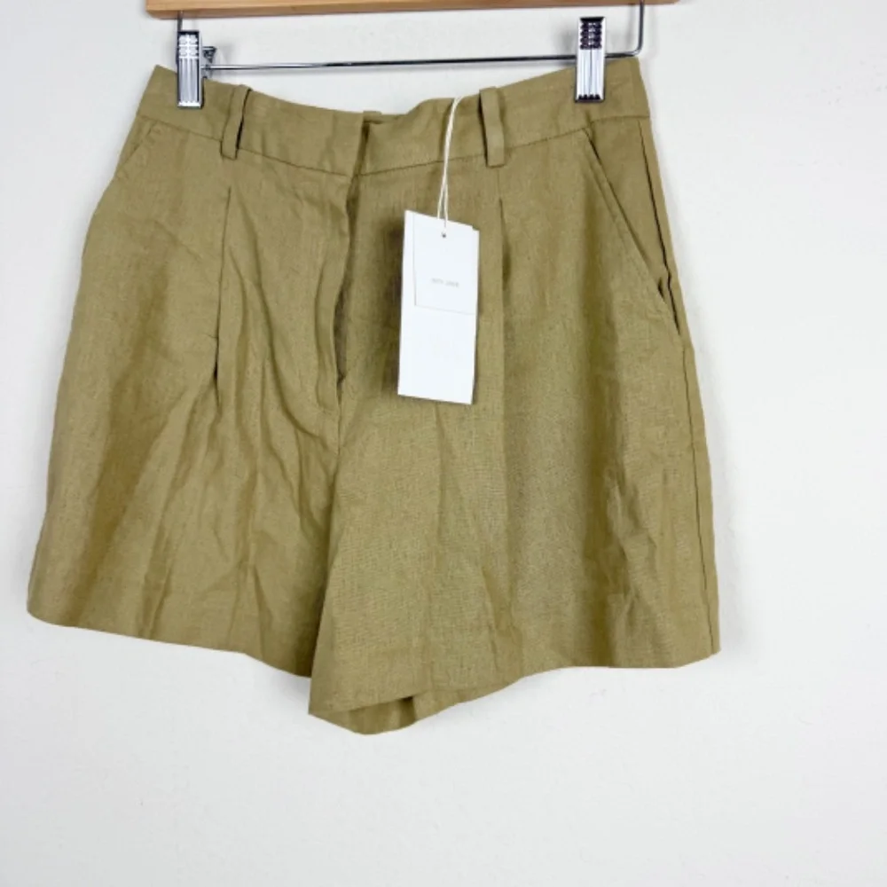 Zara Tan Linen Shorts Size XS